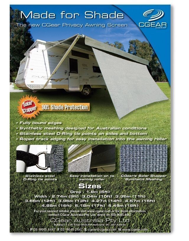 3.96m CGear RV Caravan Sunshade Privacy Screen buy now from campsmart