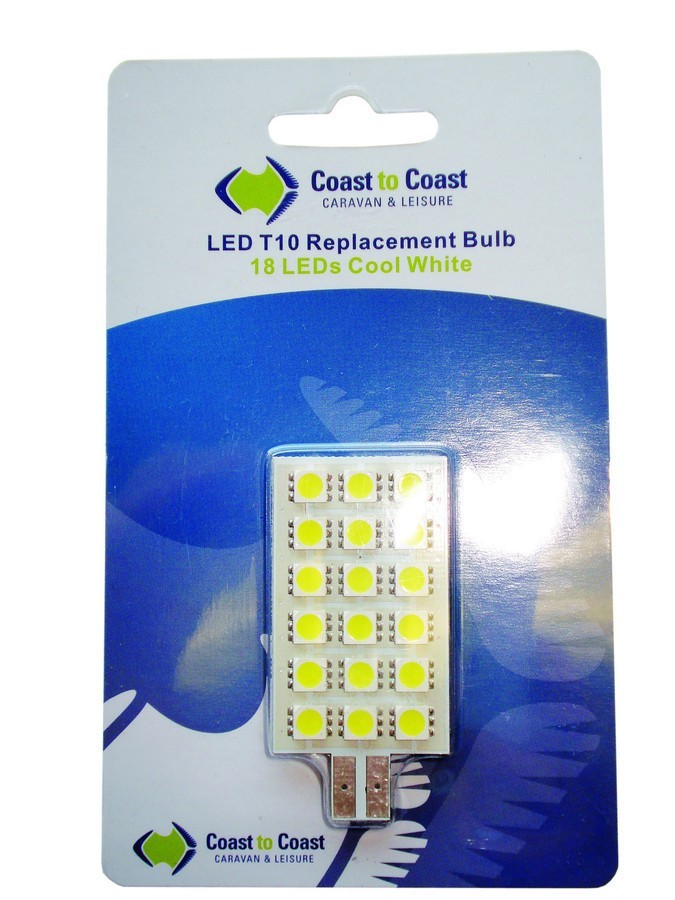 LED T10 Replacement Bulb (Cool White) 2.7W