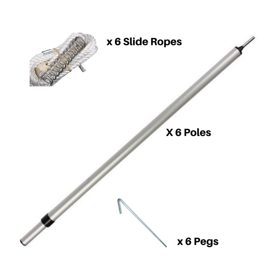 Bed Fly Pole Rope and Peg Kit