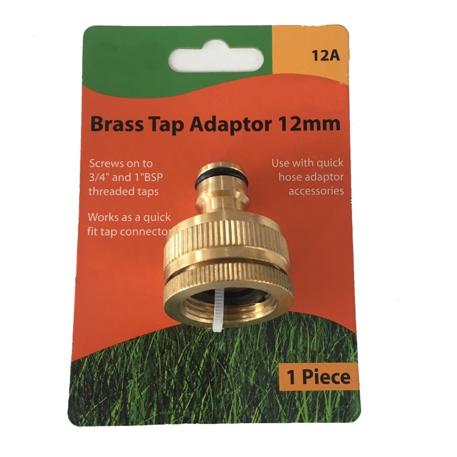 Brass Tap Adaptor for 12mm Hose