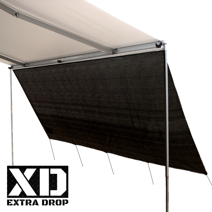 2.85m Black XD Privacy Screen for 3m Fiamma Awning