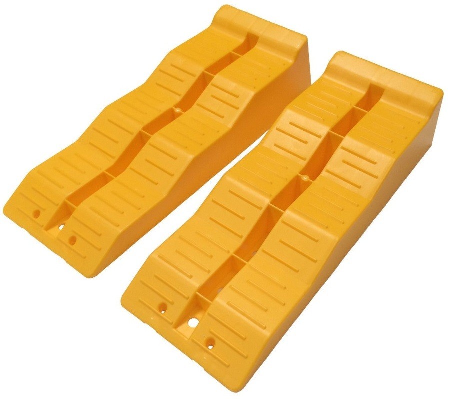 Yellow 3 Step Levelling Ramps (Pair)