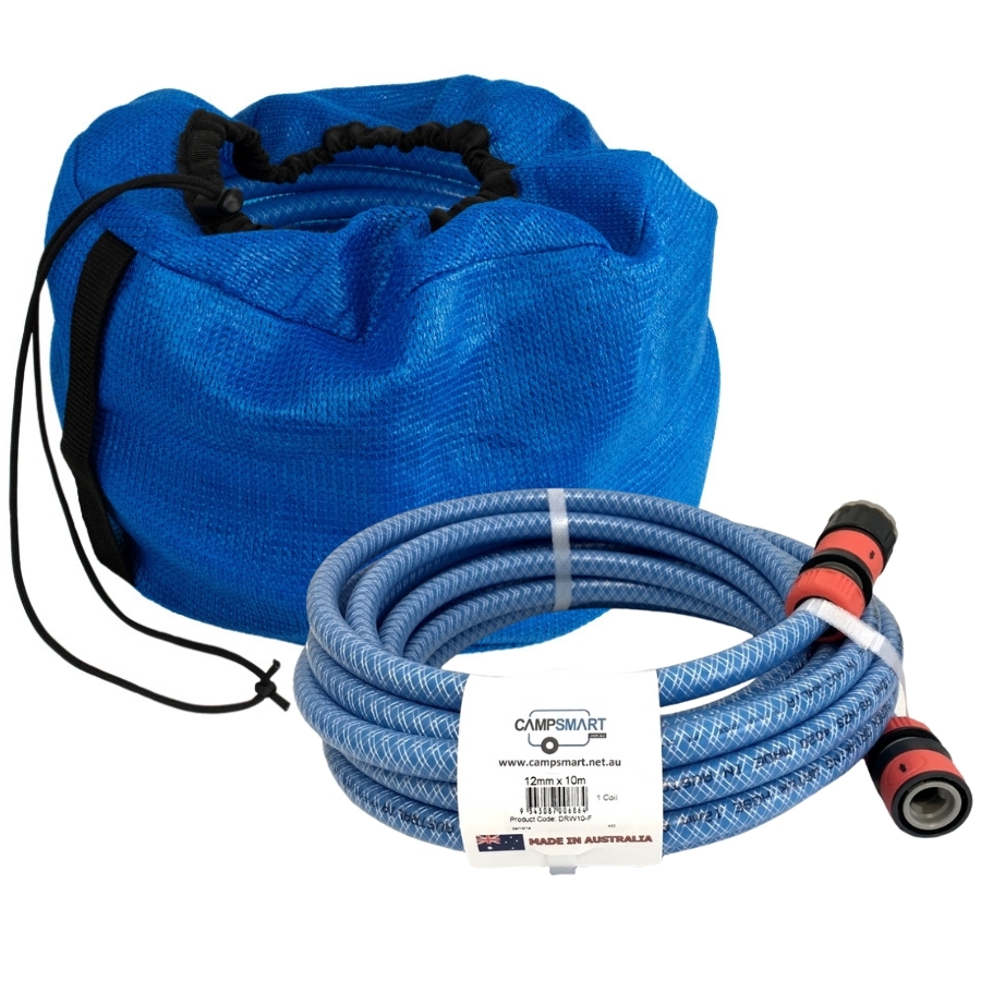 Self-Retracting Drinking Water Hose - 10m Food Grade For Caravan, RV, Boat - 3 Year Warranty