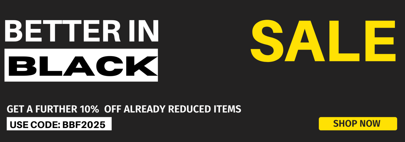 Better In Black Sale On 