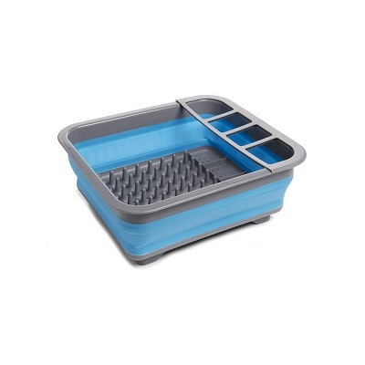 Collapsible Dish Drainer (Blue/Grey)