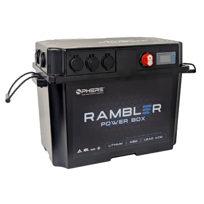 SPHERE RAMBLER Battery Box with Power Accessory Ports & Covers | 455 x 265 x 325 mm