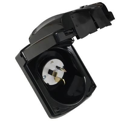 Clipsal Black External 15amp Power Inlet