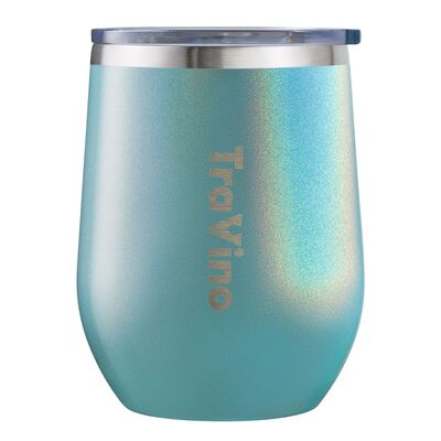 Stemless Insulated Wine Tumbler Glass (Aqua Mist)