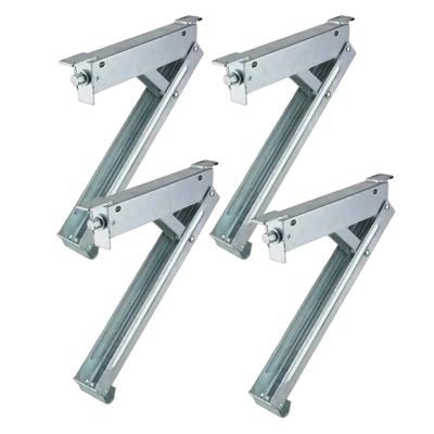 ALKO 500mm Corner Steady Hex Drive - Galvanised Top Bolt On (4X Pack)