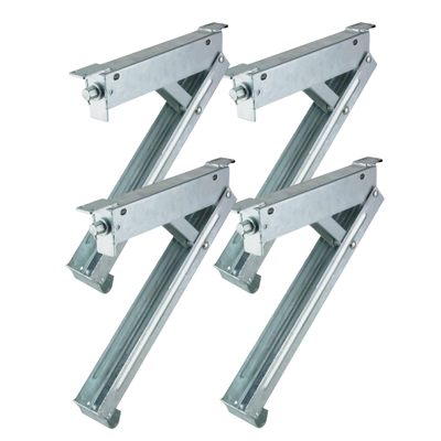 ALKO 700mm Corner Steady Hex Drive 700mm -Galvanised Top Bolt On (4X Pack)