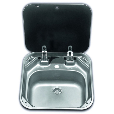 SMEV Dometic Stainless Steel Sink & Glass Lid (No Tap)