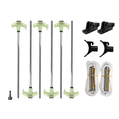 12V Awning Tie Down Cradles, Ropes & Pegs Kit