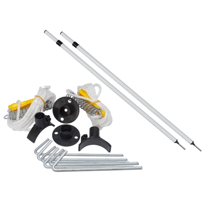 12V Awning Tie Down Cradle Pack (White Poles)