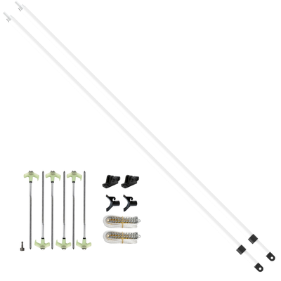 12V Awning Tie Down Cradle Pack (White Poles)