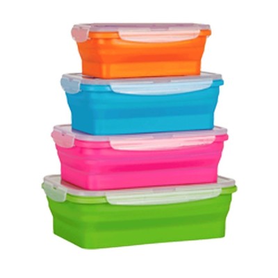 Collapsible Silicone Food Storage Containers - Rectangle Shape