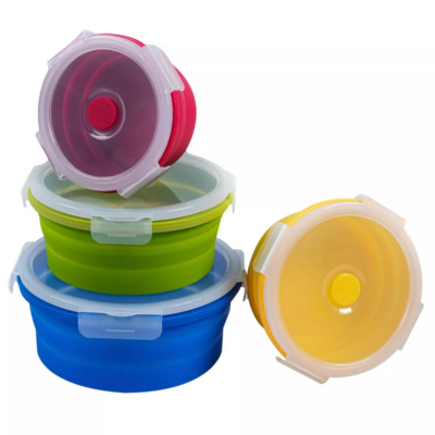 Set of 4 Collapsible Round Containers