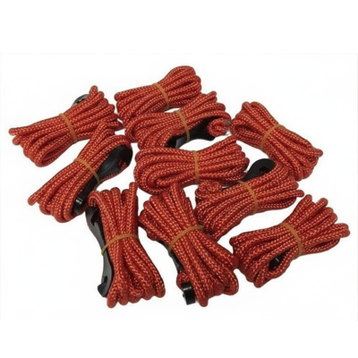 Red 2m x 5mm Guy Ropes (10 Pack)