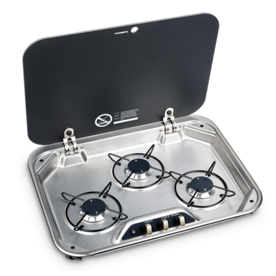 Dometic 3 Burner Stainless Steel Gas Cooktop, 560 x 440 mm