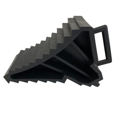 Black Wheel Chock with Handle (Single)