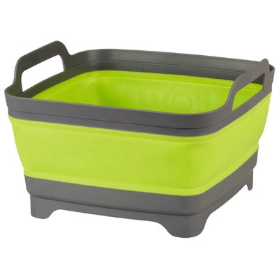 Collapsible Sink with Plug (Green / Grey)