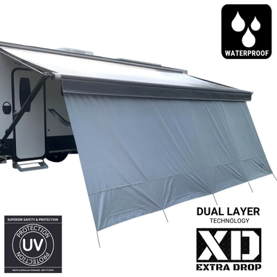 Waterproof XD 4.35m Campsmart Privacy Screen for 4.5m Fiamma Awning