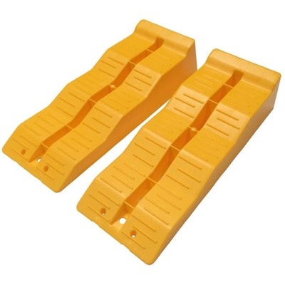 Yellow 3 Step Levelling Ramps (Pair)