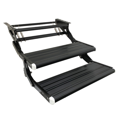 Black Double Pull Out Aluminium Caravan Step