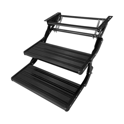 Black 545 Double Pull Out Aluminium Step