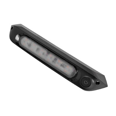Black 287mm 12V Dual LED Awning Light with Switch 